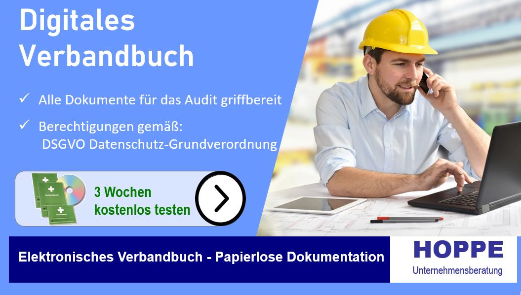 Arbeitssicherheit - Dokumentation von Unfllen BGV Verbandbuch Software Unflle dokumentieren laut den Berufsgenossenschaften Richtlinien.